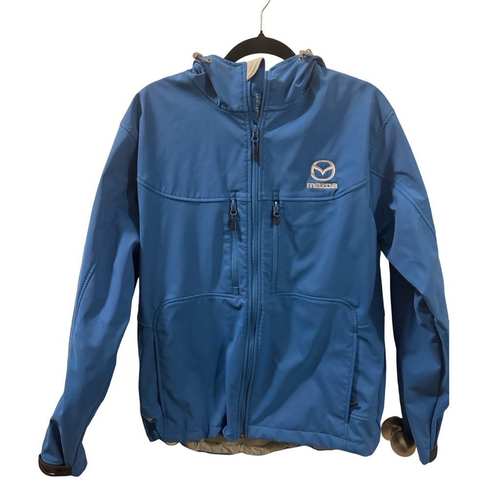 Stormtech Performance Jacket Mens Size L Blue Mazada Hooded Outdoor